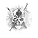 assassin ghost tattoo design idea