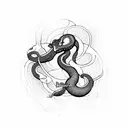 Cosmic Hecate Snake tattoo design idea