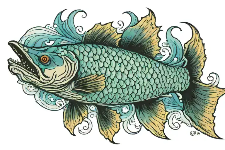 WTOV tarpon scale tattoo design idea
