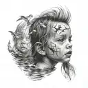 child from nirvana - nevermind tattoo design idea