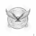 Combine the infinity loop with wings, representing your aspiration to soar beyond all limitations and achieve greatness. tattoo design idea