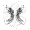 Combine the infinity loop with wings, representing your aspiration to soar beyond all limitations and achieve greatness. tattoo design idea