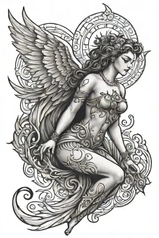 angel chakra tattoo design idea