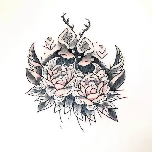 Couple tattoo nature tattoo design idea