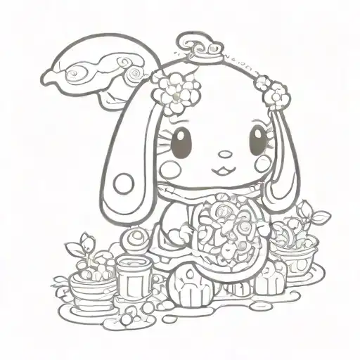 cartoon sanrio cinnamoroll tattoo design idea
