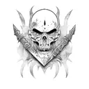 Undead warrior tattoo design idea