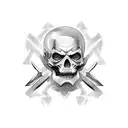 Undead warrior tattoo design idea