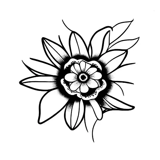 Girls with forgetmenot flower tattoo design idea