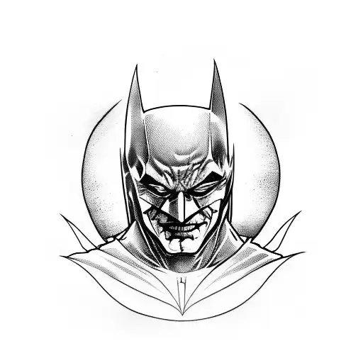 batman and joker tattoo design idea
