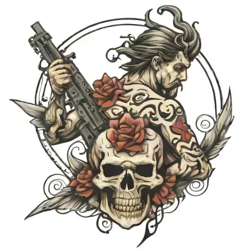 loneliness war betrayal tattoo design idea