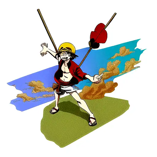 one piece anime tattoo design idea