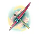 dainty baseball bat tattoo design idea