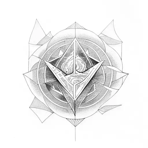 the elements of water, fire, air, and earth tattoo design idea