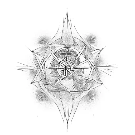 the elements of water, fire, air, and water tattoo design idea