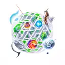 the coven of elemental illustrators earth, air, fire, and water tattoo design idea