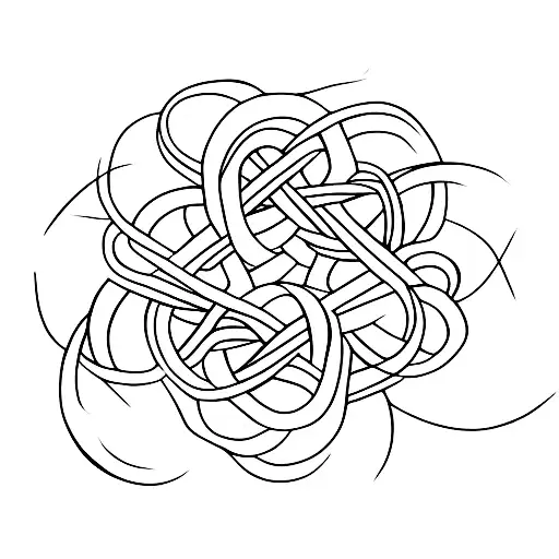 witches knot with flowers and vines tattoo design idea