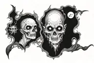 Echoing bottomless despair at the bottom of the abyss comes a blinding light that drowns out the evil shrouded in darkne tattoo design idea