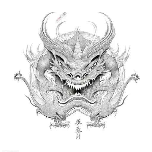 asia dragon tattoo design idea