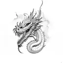 asia dragon tattoo design idea