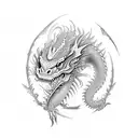 asia dragon tattoo design idea