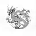 asia dragon tattoo design idea