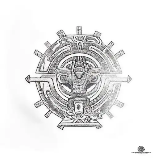 aztec serpent tattoo design idea