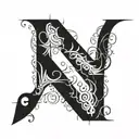 tbs 13  letters and number tattoo design idea