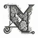 tbs 13  letters and number tattoo design idea