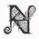 tbs 13  letters and number tattoo design idea