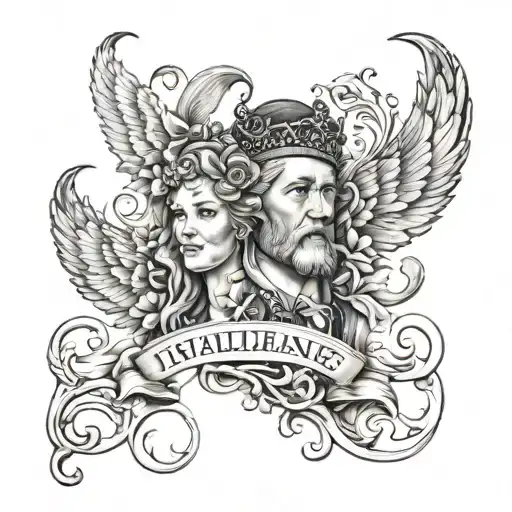 respresents family and resiliance. kids names Isla and William. Scottish heritage tattoo design idea