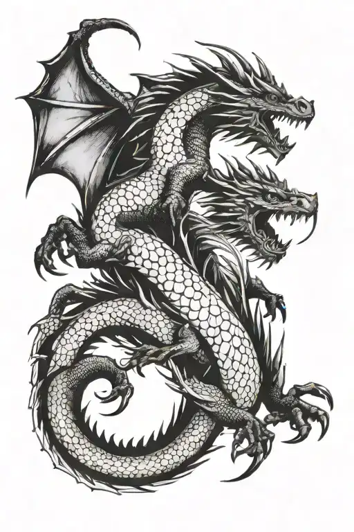 dragon rider leaving a trail tattoo design idea