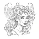 babe tattoo design idea