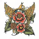 religion god flowers blooming tattoo design idea