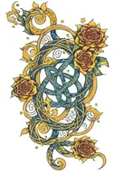 van gogh starry night Celtic knot   tattoo design idea