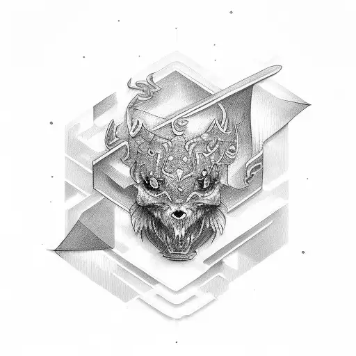 tattoo out of the letters S K P M  tattoo design idea