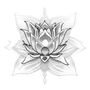 red chakra lotus tattoo design idea