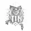 one direction silhouette  tattoo design idea