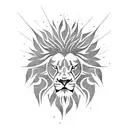 lightning lion tattoo design idea