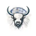 bison tattoo design idea