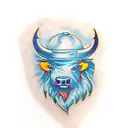 bison tattoo design idea
