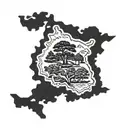 West Virginia state frame tattoo design idea
