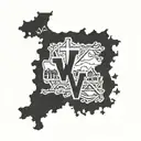 West Virginia state frame tattoo design idea
