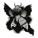 mothman cryptid  tattoo design idea