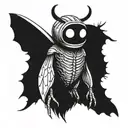 mothman cryptid  tattoo design idea