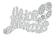 the words Willow and Winter with cat paw print tattoo design idea