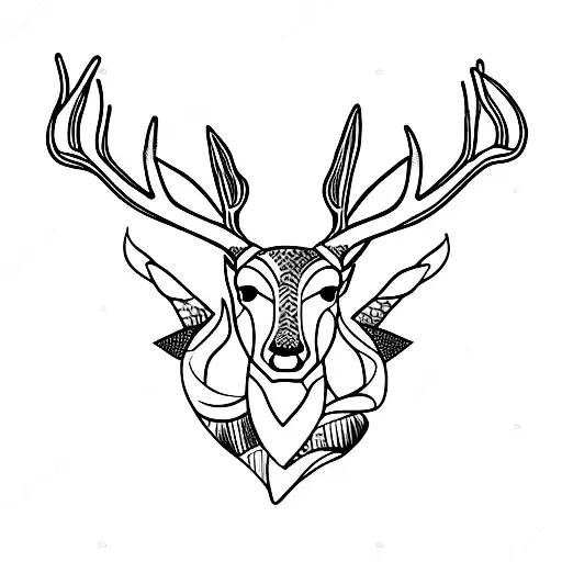 deer tattoo design idea