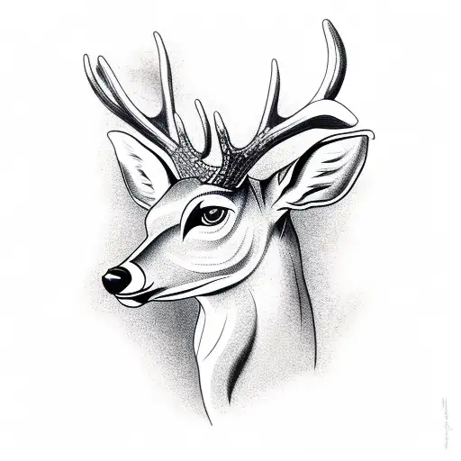 deer tattoo design idea
