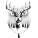 deer whick loves darts tattoo design idea