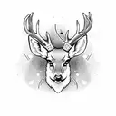 deer whick loves darts tattoo design idea