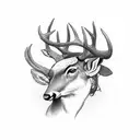 deer whick loves darts tattoo design idea
